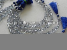 Blue Quartz Faceted Heart Shape Beads